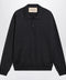 Valentino Wool polo shirt with VLogo embroidery in anthracite