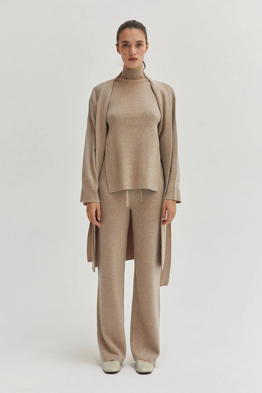 Valeria Cashmere Blend Lounge Cardigan-Cardigan-Crescent-XS-BEIGE-Urbanheer