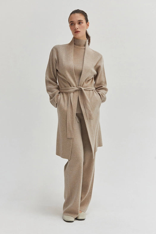 Valeria Cashmere Blend Lounge Cardigan-Cardigan-Crescent-XS-BEIGE-Urbanheer
