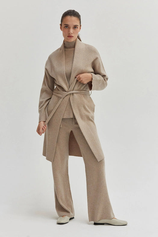 Valeria Cashmere Blend Lounge Cardigan-Cardigan-Crescent-XS-BEIGE-Urbanheer