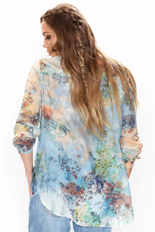 Valeria Embroidered Shirt-Shirt-Aratta-XS-Blue Wash-Urbanheer