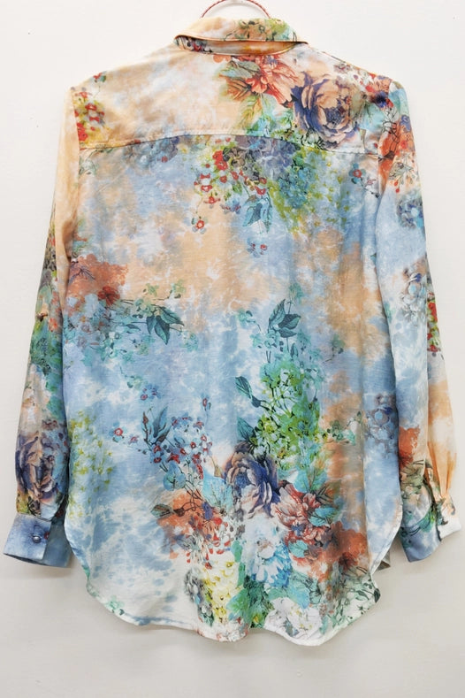 Valeria Embroidered Shirt-Shirt-Aratta-XS-Blue Wash-Urbanheer