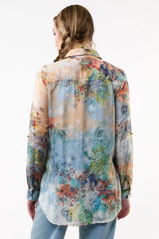 Valeria Embroidered Shirt-Shirt-Aratta-XS-Blue Wash-Urbanheer