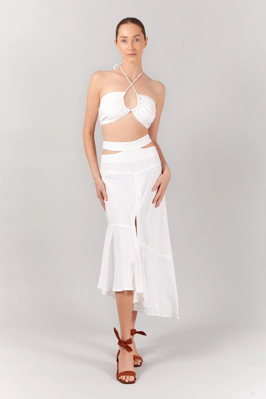 Valerie Midi Skirt - White-Skirt-Before Anyone Else-M-White-Urbanheer