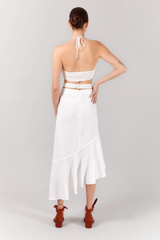 Valerie Midi Skirt - White-Skirt-Before Anyone Else-M-White-Urbanheer