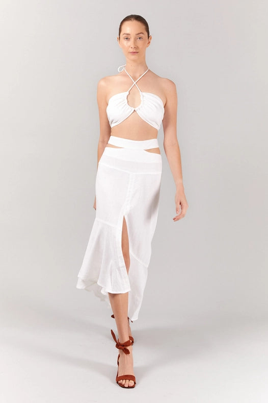 Valerie Midi Skirt - White-Skirt-Before Anyone Else-M-White-Urbanheer