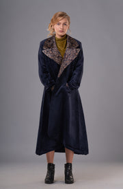 Velvet Double Breasted Coat-Coat-AAMOGH-XS-Blue-Urbanheer