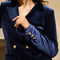Velvet Double Breasted Jacket Dress Navy-Jacket-Attentif Paris-S-Urbanheer