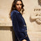 Velvet Double Breasted Jacket Dress Navy-Jacket-Attentif Paris-S-Urbanheer