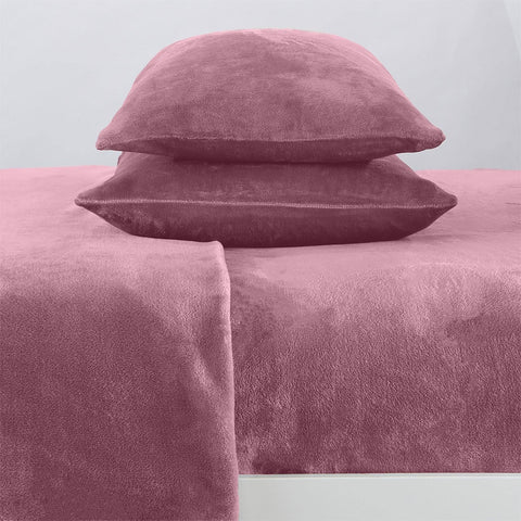 Velvet Plush Sheet Set Rose