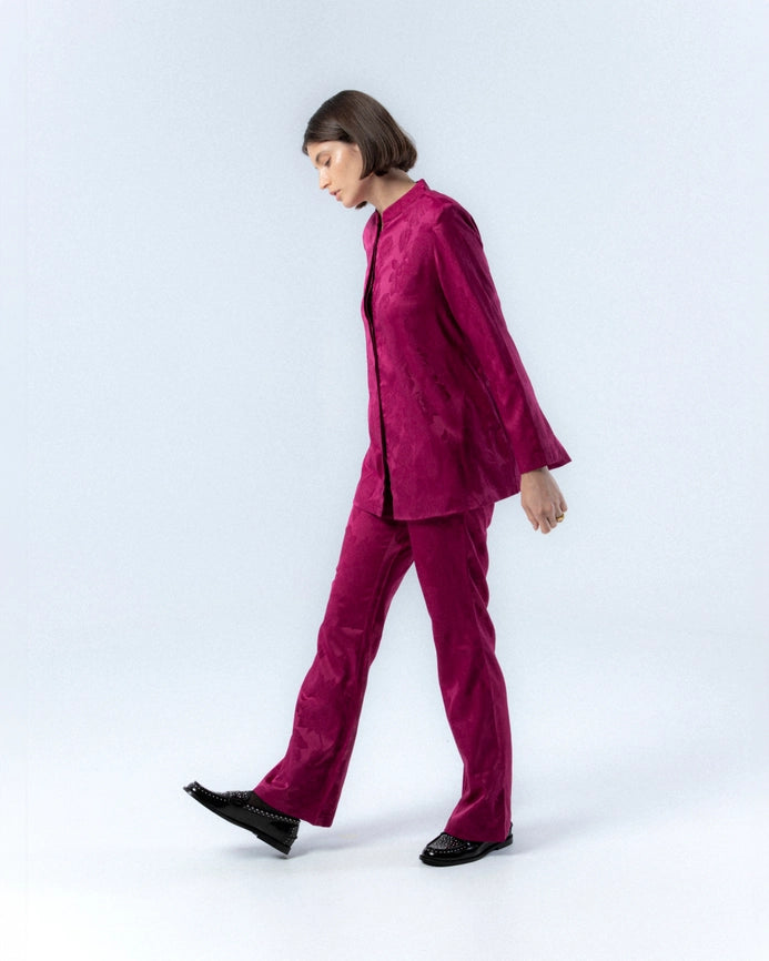 Verónica Jacquard Fuchsia Jacket-Jacket-NIZA-38-Urbanheer