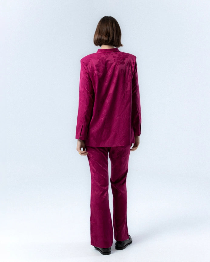 Verónica Jacquard Fuchsia Jacket-Jacket-NIZA-38-Urbanheer