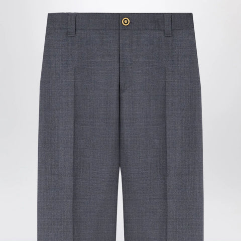 Versace Anthracite grey wool jogger trousers