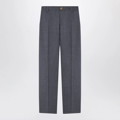 Versace Anthracite grey wool jogger trousers