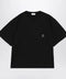 Versace Black cotton jersey T-shirt with Medusa embroidery