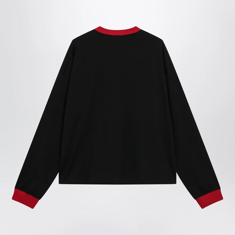 Versace Black/red long-sleeve T-shirt