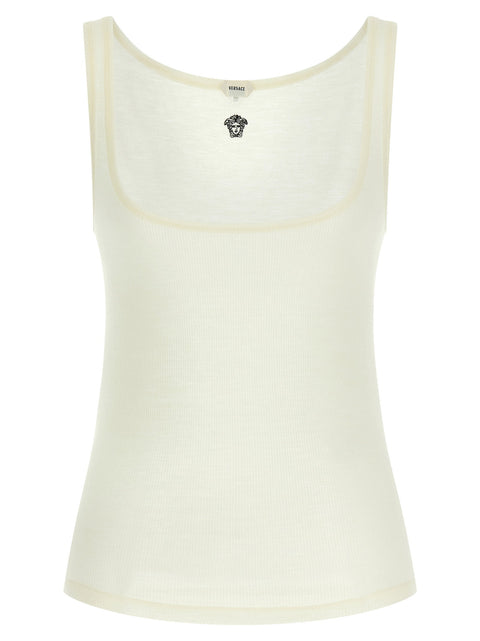 Versace La Medusa Embroidery Top