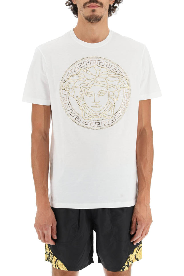Versace medusa-studded taylor fit t-shirt-men > clothing > t-shirts and sweatshirts > t-shirts-Versace-Urbanheer