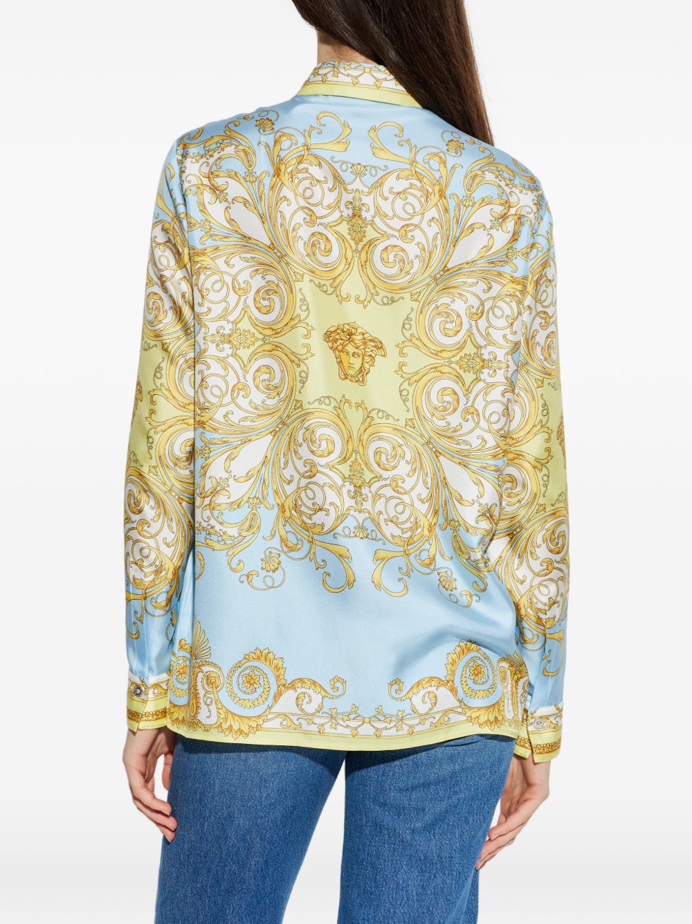 Versace Shirts Clear Blue