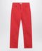 Versace Straight-leg cotton denim jeans in red