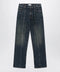Versace Straight-leg stonewashed cotton denim jeans in blue