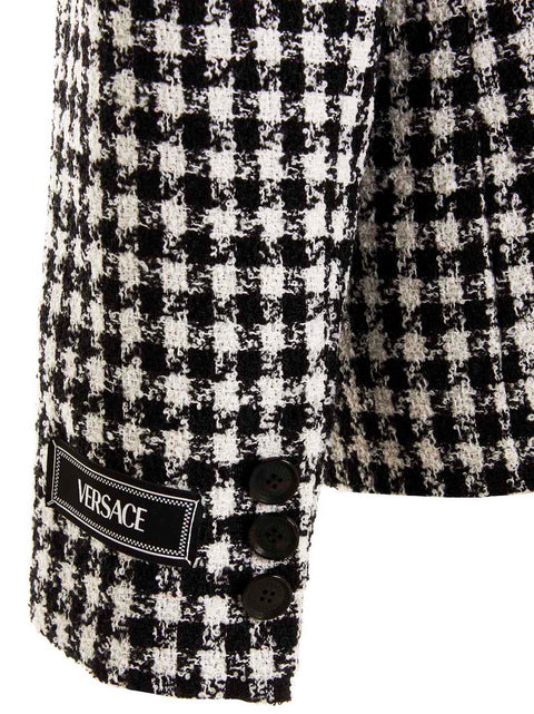 Versace Tweed Wool Blazer Jacket