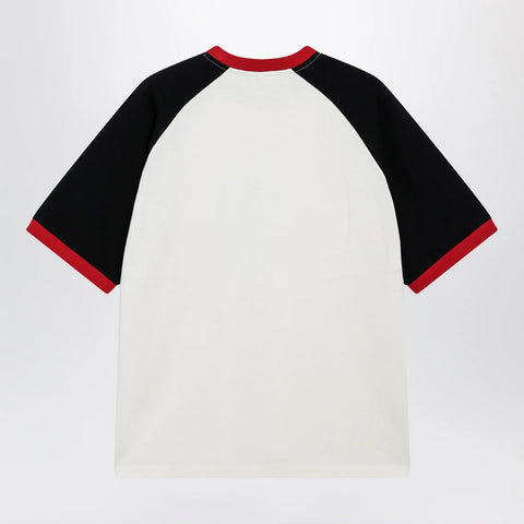Versace White/black cotton T-shirt with Medusa print