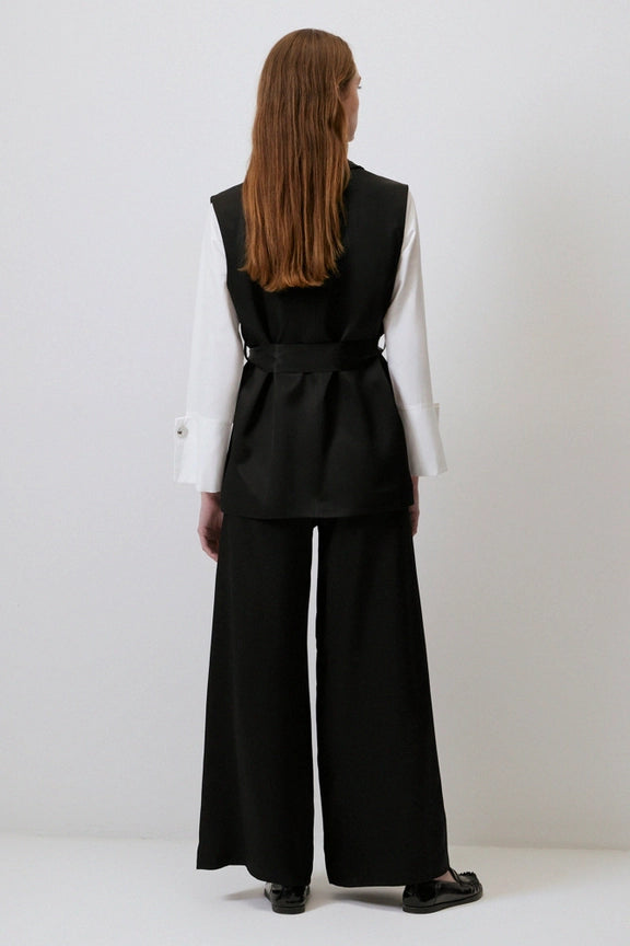 Vest Trouser Satin Set Black-Set-Touché-S-Black-Urbanheer