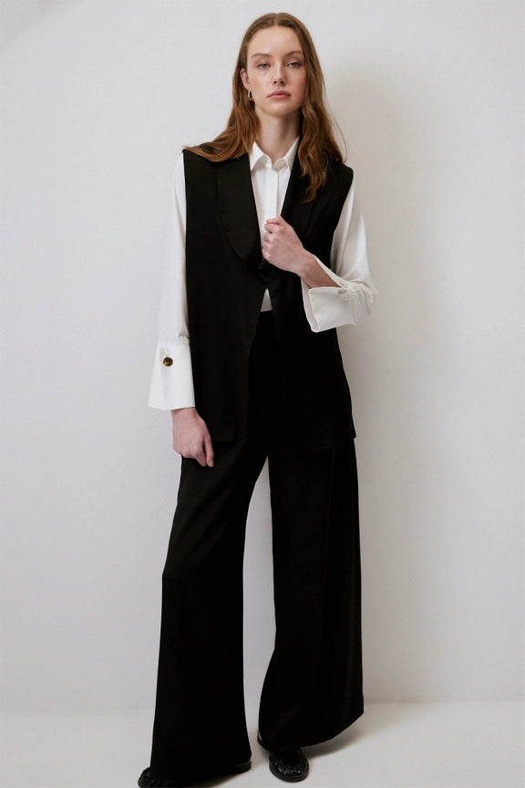Vest Trouser Satin Set Black-Set-Touché-S-Black-Urbanheer