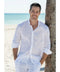 Vi Men's Natural Cotton Roll-Up Sleeve Shirt