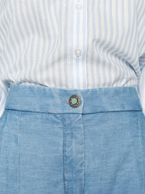 Via Masini 80 Cotton flared trousers
