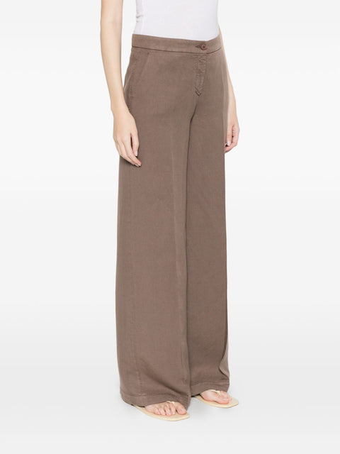 Via Masini 80 Linen wide-leg trousers