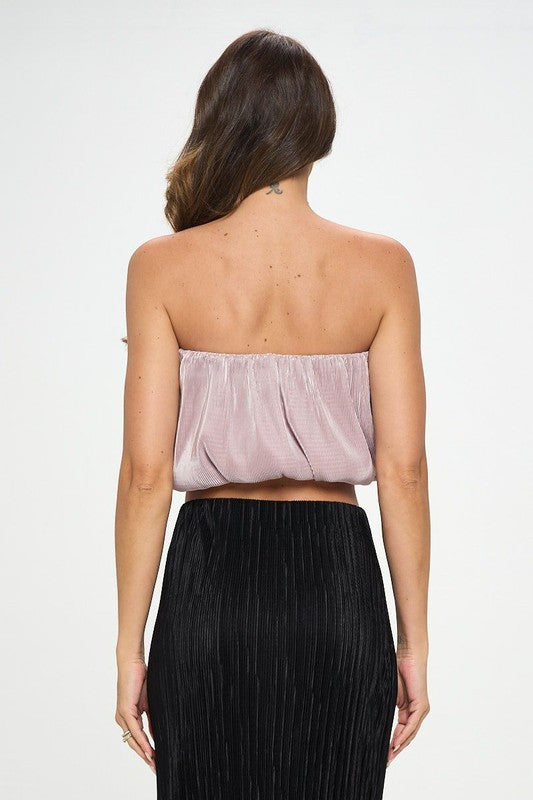 Vibrant Plisse Tube Crop Top-New Arrival-Reneecollection-Small-BEIGE-Urbanheer