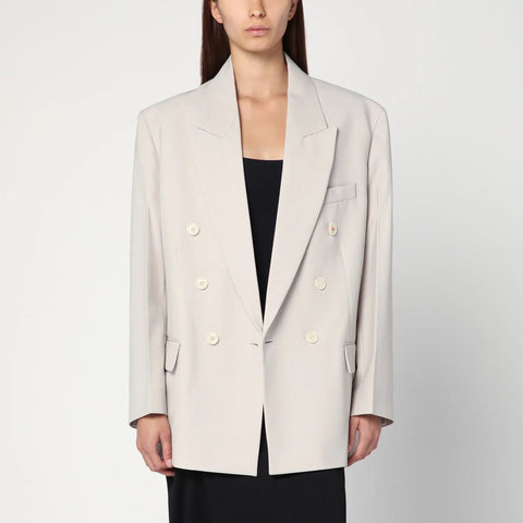 Victoria Beckham Pumice-coloured double-breasted jacket