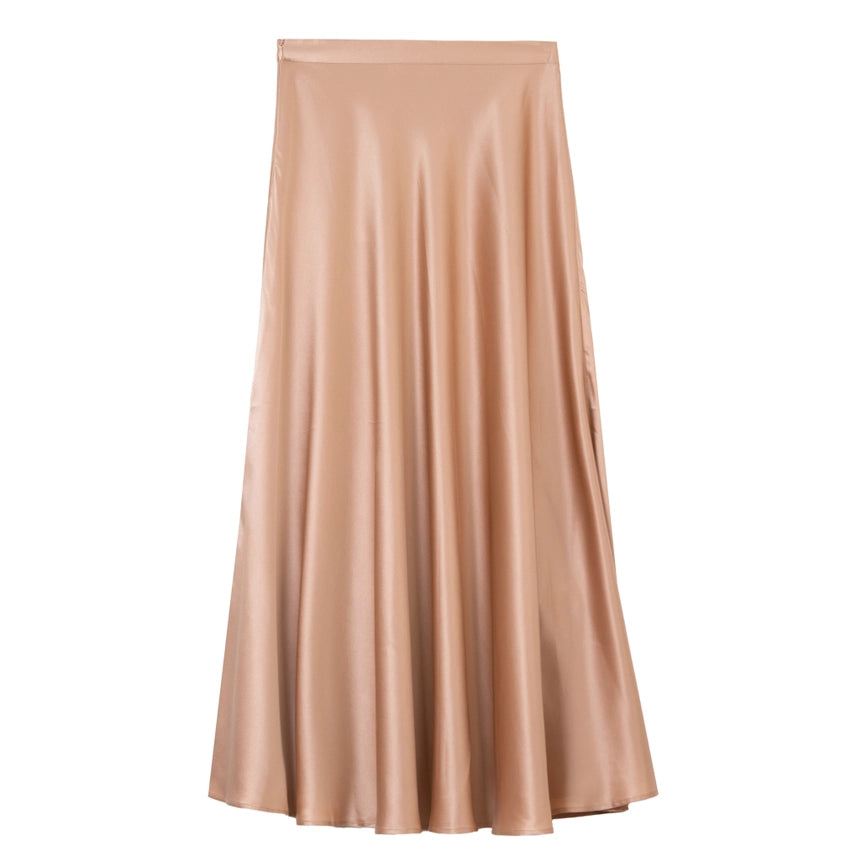 Victoria Silk Skirt Latte-Skirt-Bel Cashmere S.C.-S-Latte-Urbanheer