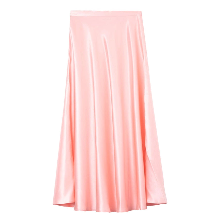 Victoria Silk Skirt Peach-Skirt-Bel Cashmere S.C.-S-Peach-Urbanheer