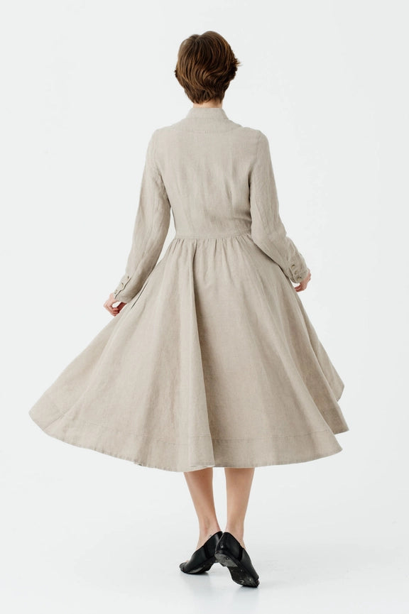 Victorian Coat Natural Linen-Coat-Son de Flor-XS-Natural Linen-Urbanheer