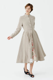 Victorian Coat Natural Linen-Coat-Son de Flor-XS-Natural Linen-Urbanheer