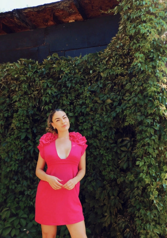 Villa Rosa Dress-Dress-Delayne Dixon-S-Fuchsia-Urbanheer