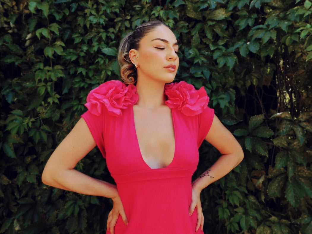 Villa Rosa Dress-Dress-Delayne Dixon-S-Fuchsia-Urbanheer