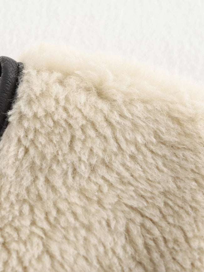 Vintage Elegant Patchwork Plush Jacket-Jacket-Rosa Clothing-S-White-Urbanheer