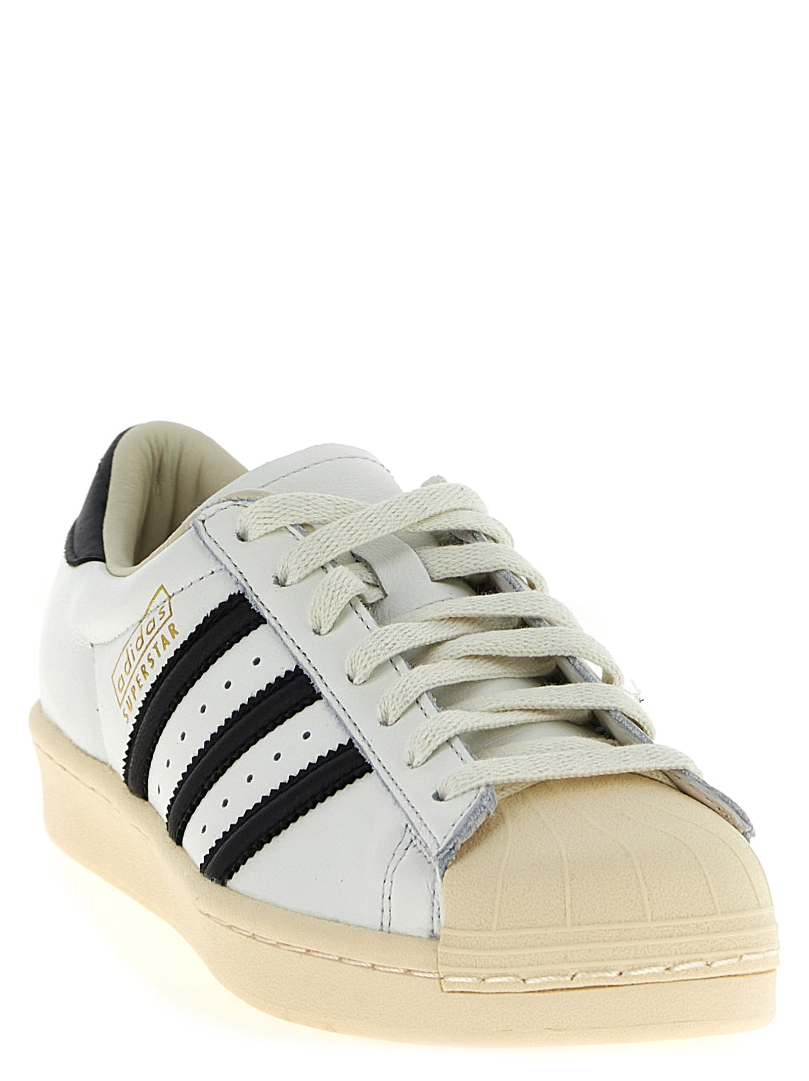 Vintage Leather Sneakers with Comfort Sole