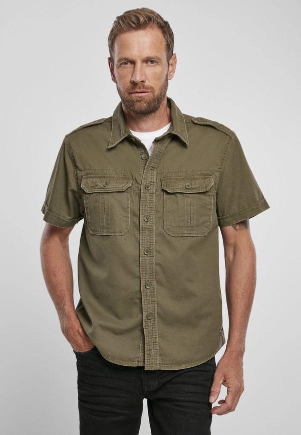 Vintage Shirt Shortsleeve-Shirt-Norvine-S-olive-Urbanheer