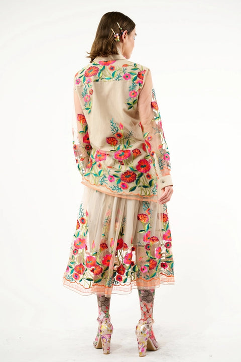 Vintage Tulips Shirt-Shirt-Aratta-XS-Beige tulip-Urbanheer