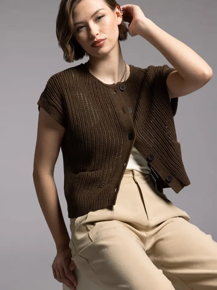 Violette Cardigan BLACK BROWN-Cardigan-Weekend Los Angeles-XS-BLACK BROWN-Urbanheer