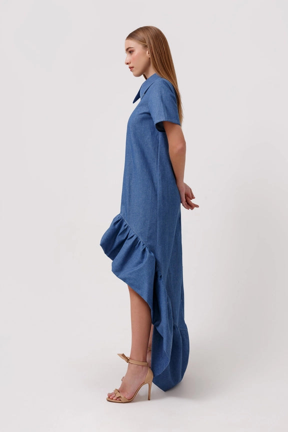 Violette Denim Dress-Dress-Ashley Stambouli-XS-Urbanheer