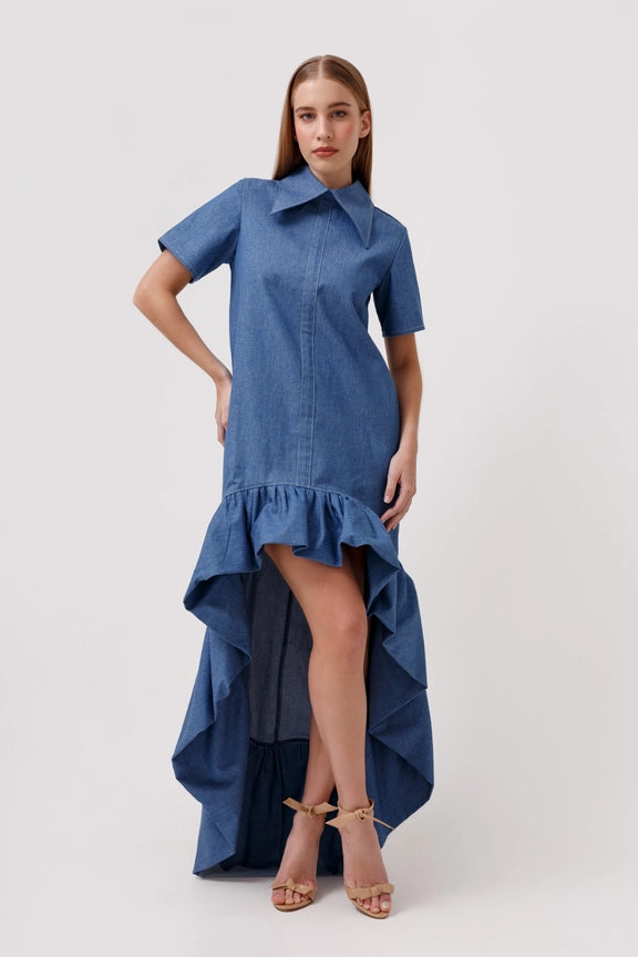Violette Denim Dress-Dress-Ashley Stambouli-XS-Urbanheer