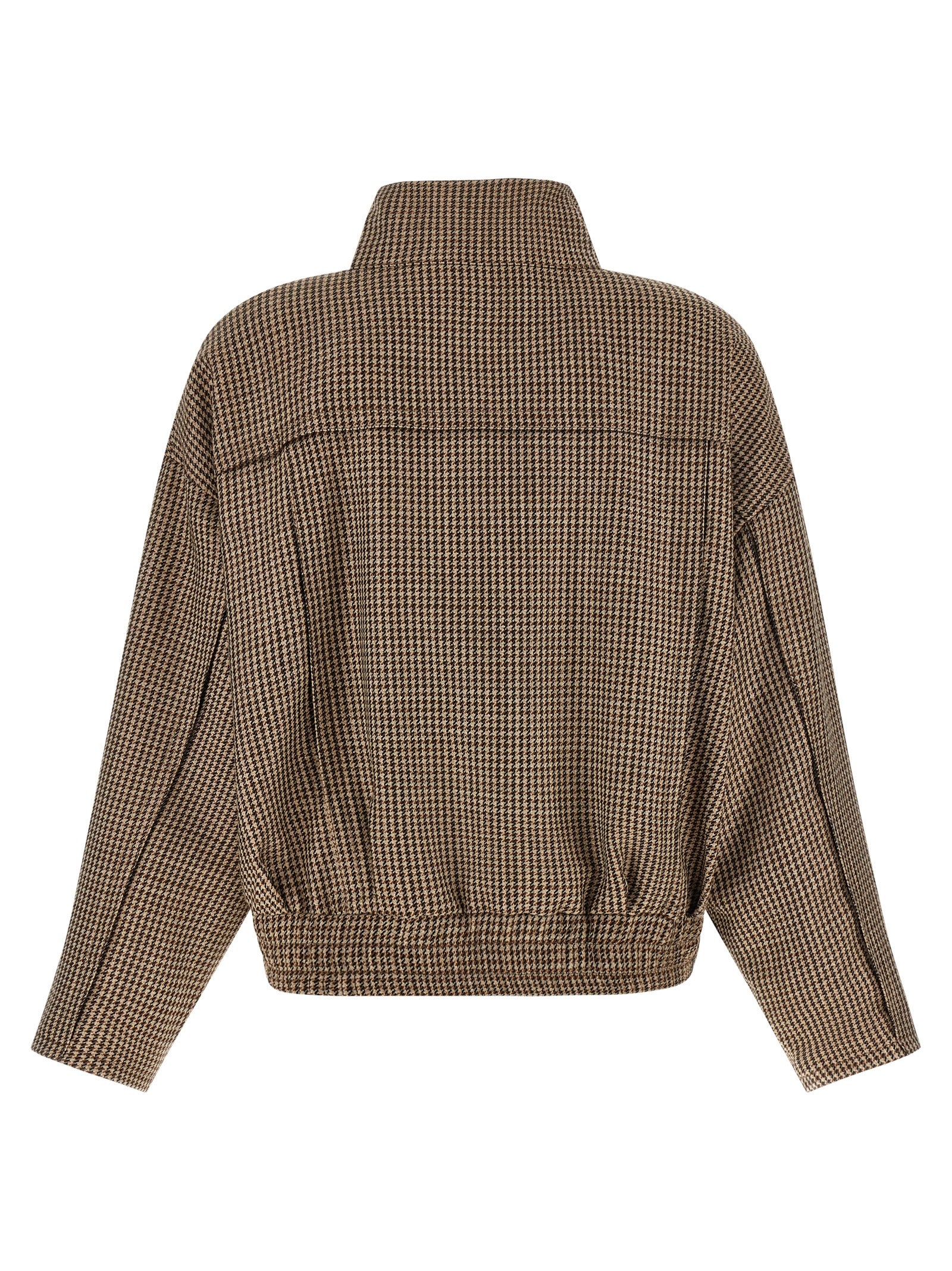 Virgin Wool Zip-Up Jacket with Lamé Yarn