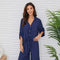 Viscose Front Tie Button Down Shirts-Shirts-MILIO MILANO-XS-CRUB-Urbanheer