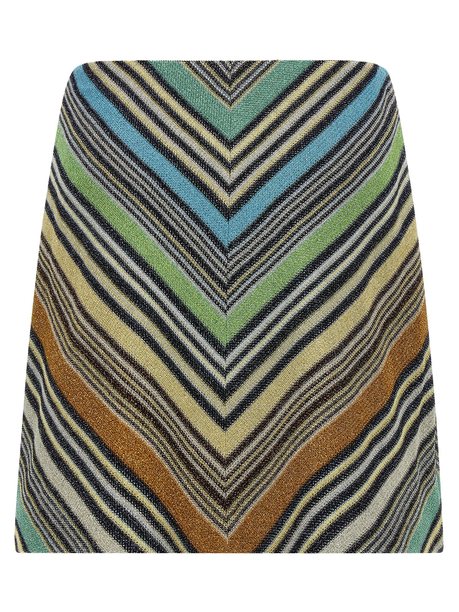 Viscose Lamé Geometric Mini Skirt for Summer Comfort
